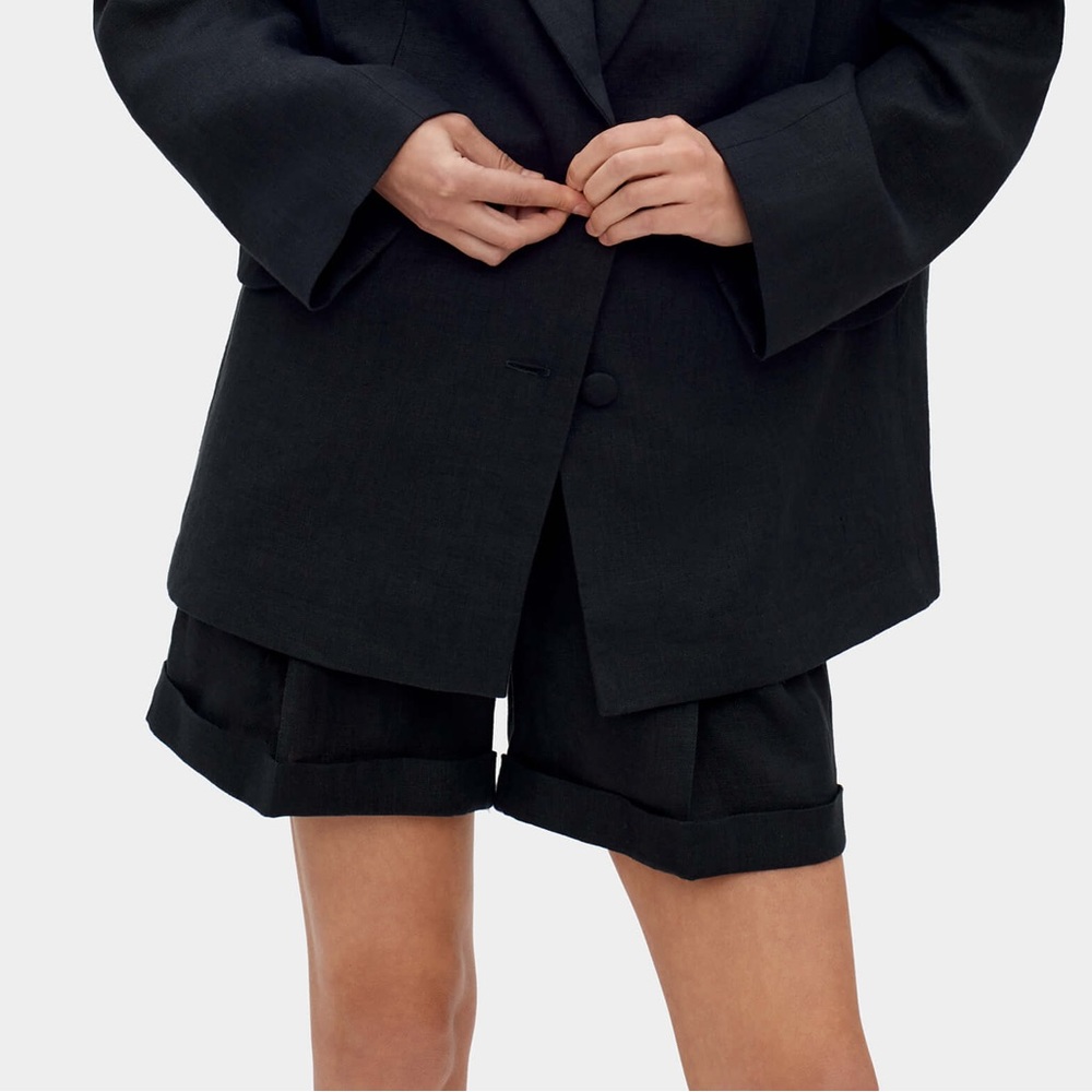 NWOT Sleeper Black Linen Shorts (Turkey) Dynasty M